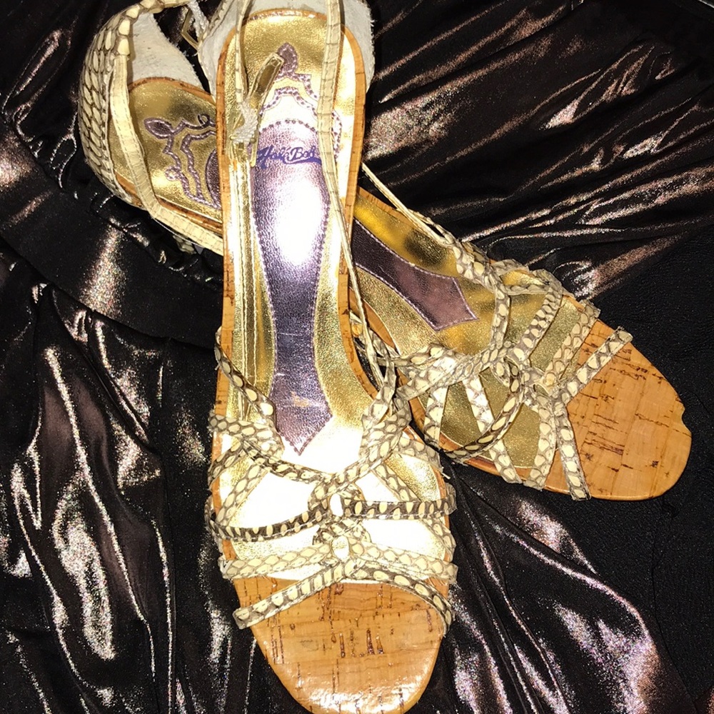 Gold Open Toe Sandals